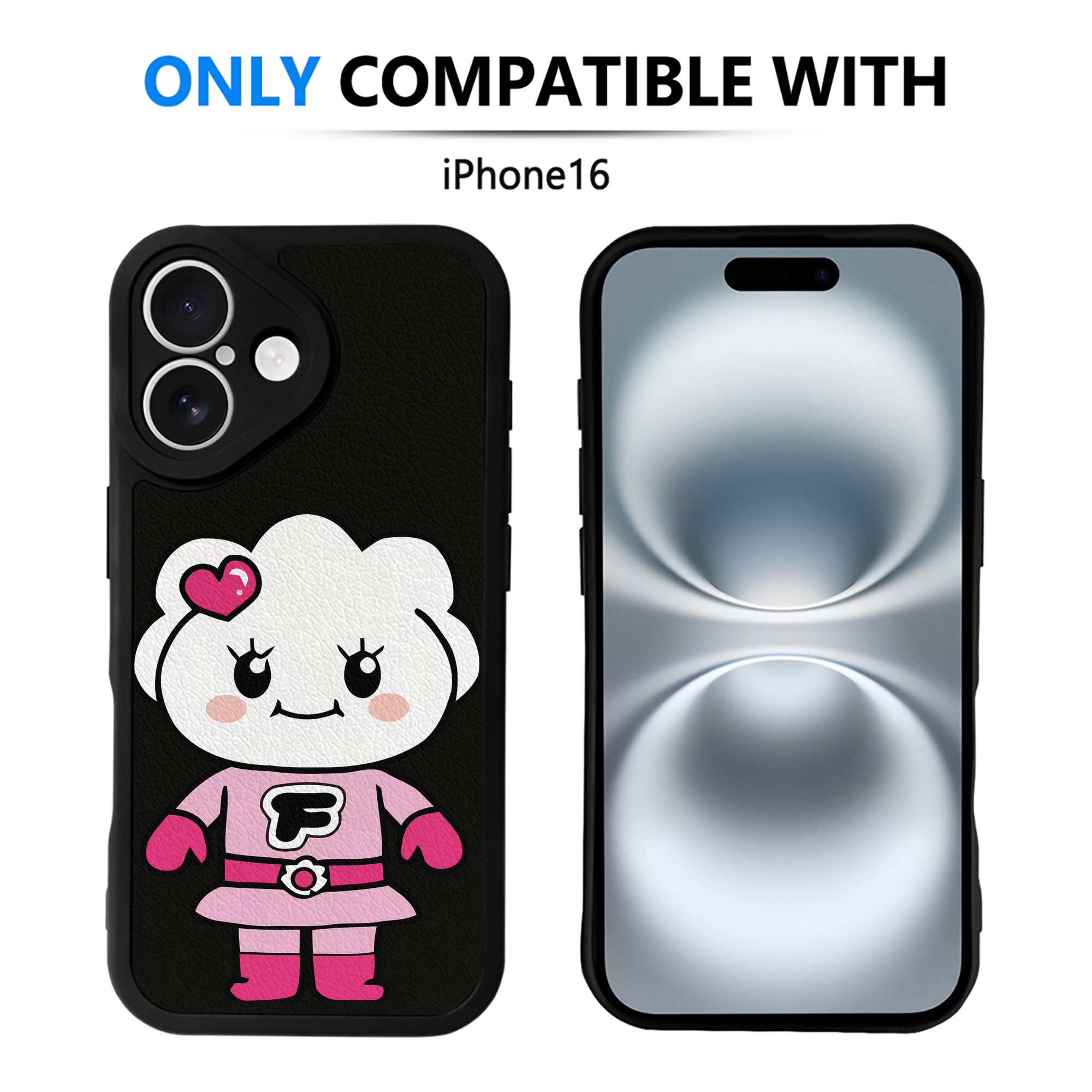 （画像用） アンパンマン Anpanman 【iPhone 16シリーズ対応】シリコンスマホケース（レザー調） 材質：シリコン